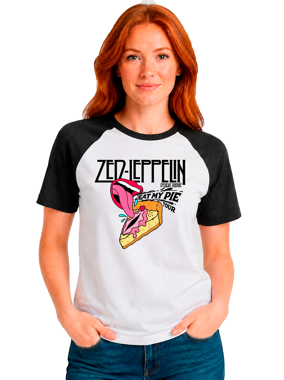 Camiseta Estilo Béisbol "Eat My Pie Tour" - Zed Leppelin - Imagen 3