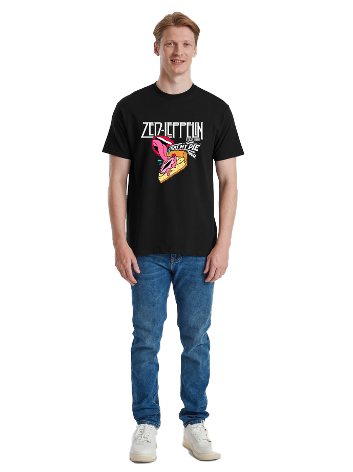 Camiseta Negra Oficial "Eat My Pie Tour" - Zed Leppelin - Imagen 2